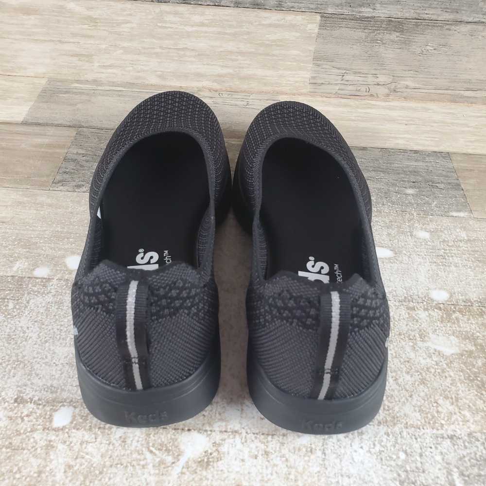 Keds Blisswalk Skimmer Womens Shoes Sz 7.5 Wide Black Knit Round Toe Slip On - Picture 3 of 12